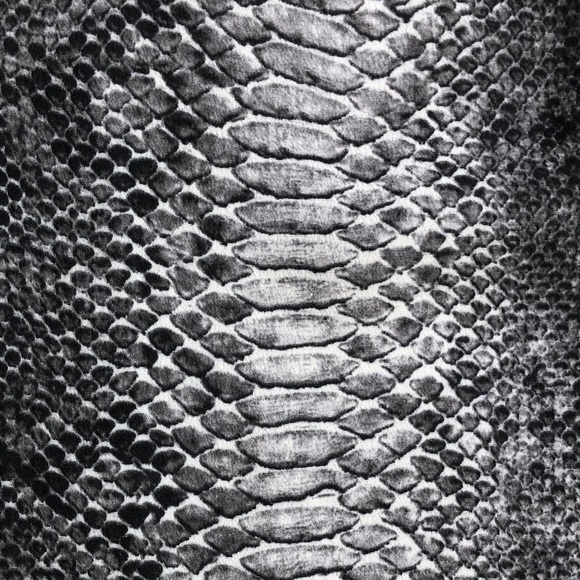 Rebecca Taylor snakeskin print track pants joggers black gray trousers pull-on 0 - Picture 13 of 15